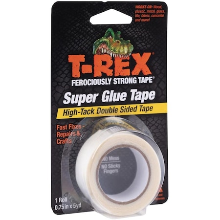 Eat-In 0.75 in. x 5 Yard Double Sided Super Glue Tape, White EA3744851